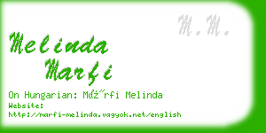 melinda marfi business card